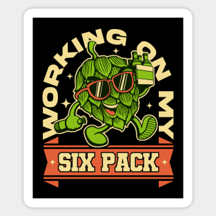 Working On My Six Pack - Beer Lover Sticker